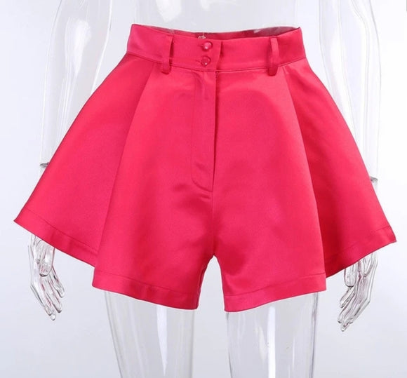 Pink Button High Waist Shorts...