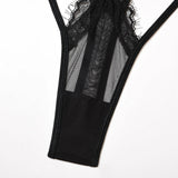 Black Lace Mesh Two Pieces Set...