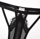 Black Lace Mesh Two Pieces Set...