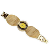 Mesh Band Oval Gold Bracelet Watch...