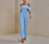 Sky Blue Off Shoulder Set...