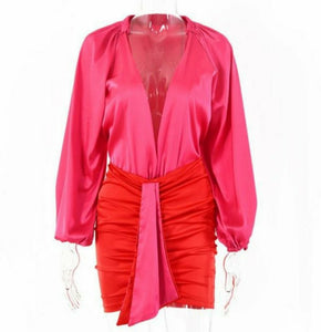 Rihanna Satin Long Sleeve Set...