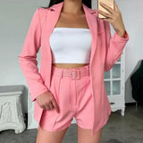 Blazer Office Lady Two Piece Set...