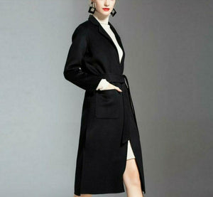 Winter Wool wave Cashmere Coat...