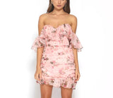 Floria  Off Shoulder Short Dress...