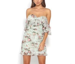 Floria  Off Shoulder Short Dress...