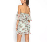 Floria  Off Shoulder Short Dress...