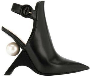 Pearl Heel Decor Ankle Boots...