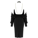 Elizabeth Long Sleeve Backless Dress...