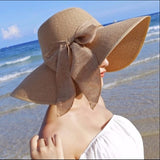 Female Big Brim Straw Sun Hats...