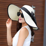 Female Big Brim Straw Sun Hats...