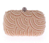 Beige Pearl Clutch HandBag...