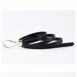 Camel Leather Thin Strap Belts  ...