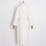 White Elegant Tweed Coat...