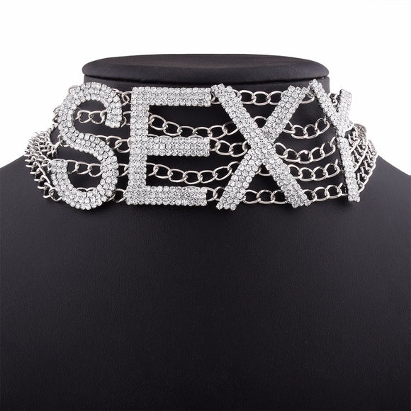 Choker Necklace Crystal Jewellery...