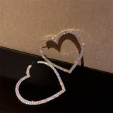 Big Heart Crystal Hoop Earrings...