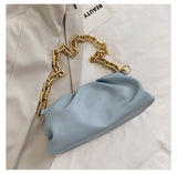 Gold Chains Chic Dumpling Purse Bag...