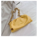 Gold Chains Chic Dumpling Purse Bag...