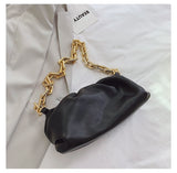 Gold Chains Chic Dumpling Purse Bag...