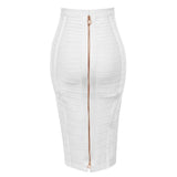 Orange Zipper Bandage Skirt...