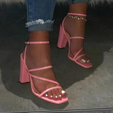 Pink Open-toe High-heeled Sandal...