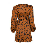 Drawstring Long Sleeve Short Dress...