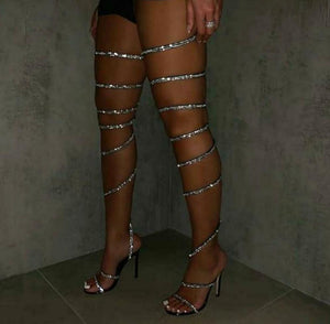 Crystal Strap Gladiator Sandals Boots...