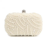 Beige Pearl Clutch HandBag...