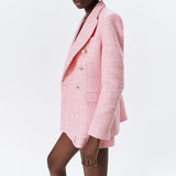 Pink Blazer Coat and Short Set...