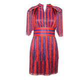 Kaylee Tassel Stripe Mini Dress...