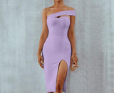 Sky Blue Elegant Bandage Dress...