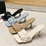 Luxury Slides 8cm High Heels Mules...