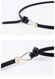 Camel Leather Thin Strap Belts  ...