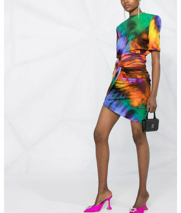 Colorful Print Fade Dye Two Pieces set..