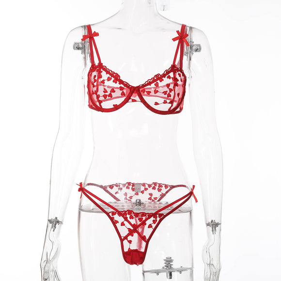 Red Heart Embrodiery Lace Set...
